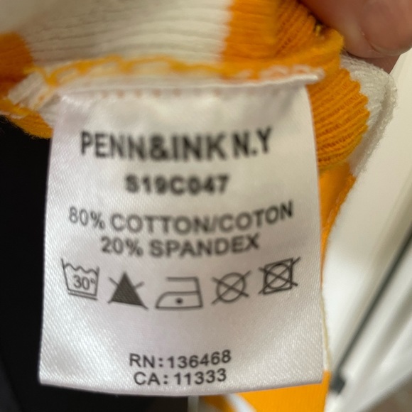 Summer Sweater. Yellow and white strip - Picture 4 of 5